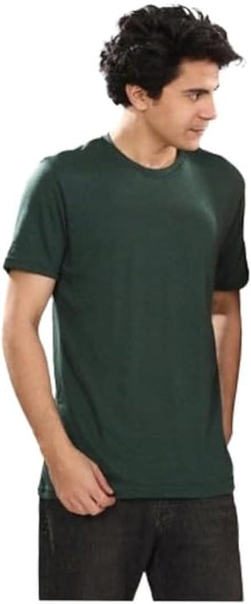 تيشيرت ساده رجالي زيتي من ازياء